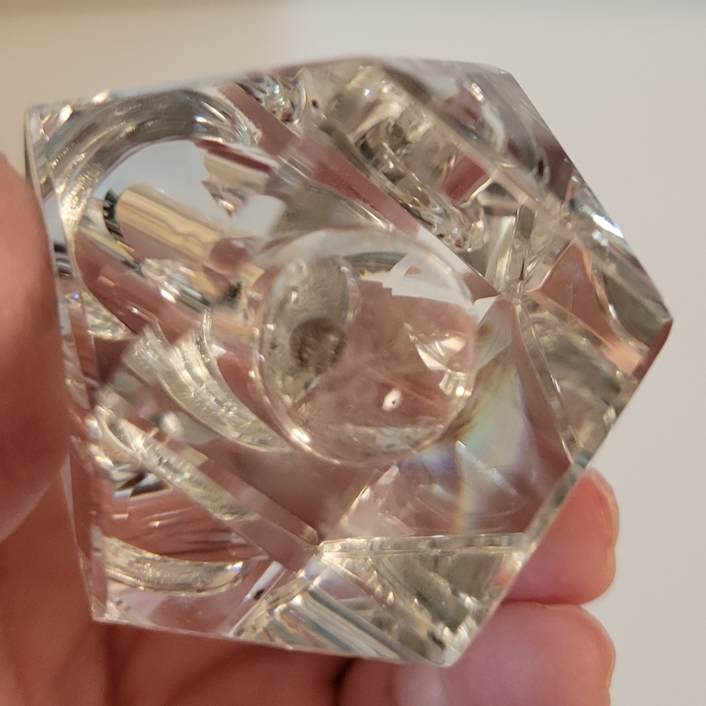 Oleg Cassini Hexagon Crystal Faceted Perfume Bottle - Picture 10 of 11